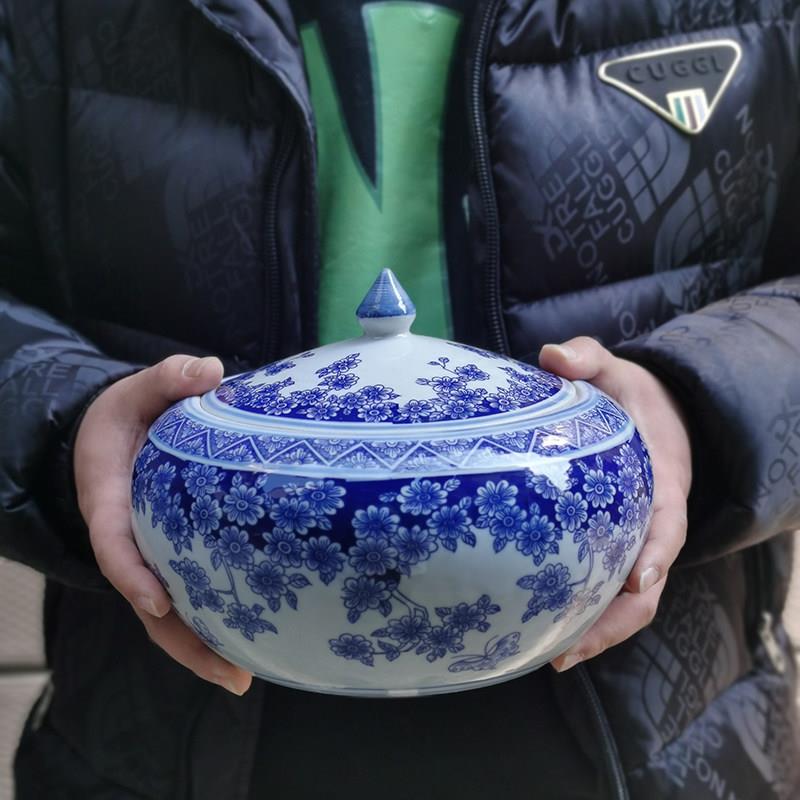 超市陈列专用腌菜坛景德镇陶瓷储物罐容器带盖泡菜冠酱菜缸咸菜罐