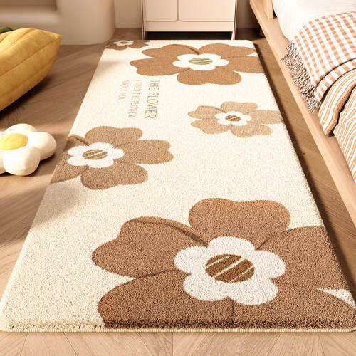 少女床边毯卧室地毯冬天加厚可睡可坐卡通彩色儿童房间客厅大地垫