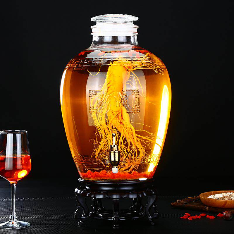 玻璃泡酒瓶带龙头10斤20斤30斤大容量专用酒瓶杨梅家用泡酒坛子