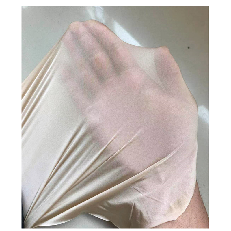 进口肉色四面高弹力布料薄透氨纶丝袜滑爽贴身内衣裤透视道具面料