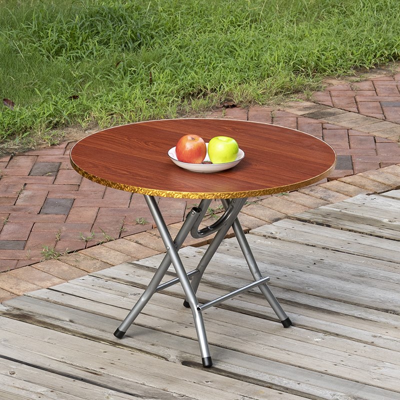 简易小圆桌吃饭桌子家用圆形折叠桌子客厅小型饭桌餐桌阳台小茶桌