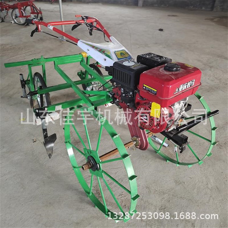 自走式拱棚宽幅覆膜机汽油农用起垄盖膜V机汽油覆膜机