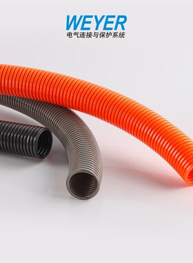 WY-PA6-V0 阻燃尼龙软管黑色橙色波纹管电线穿线塑料管无卤添加