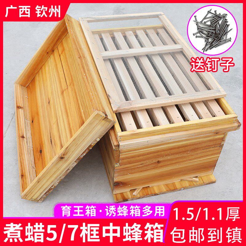蜂箱全套七框十框中蜂标准煮蜡峰桶养蜂专用蜜蜂箱巢框批