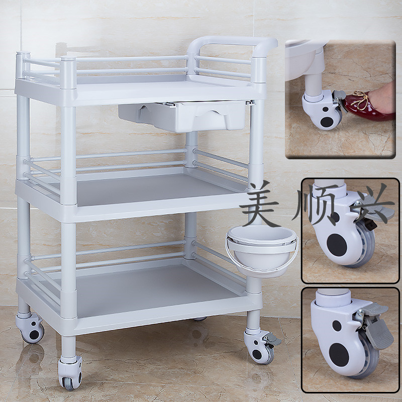 加厚abs小推车美容仪器车治理疗车抢救车换药车工具车仪器推车