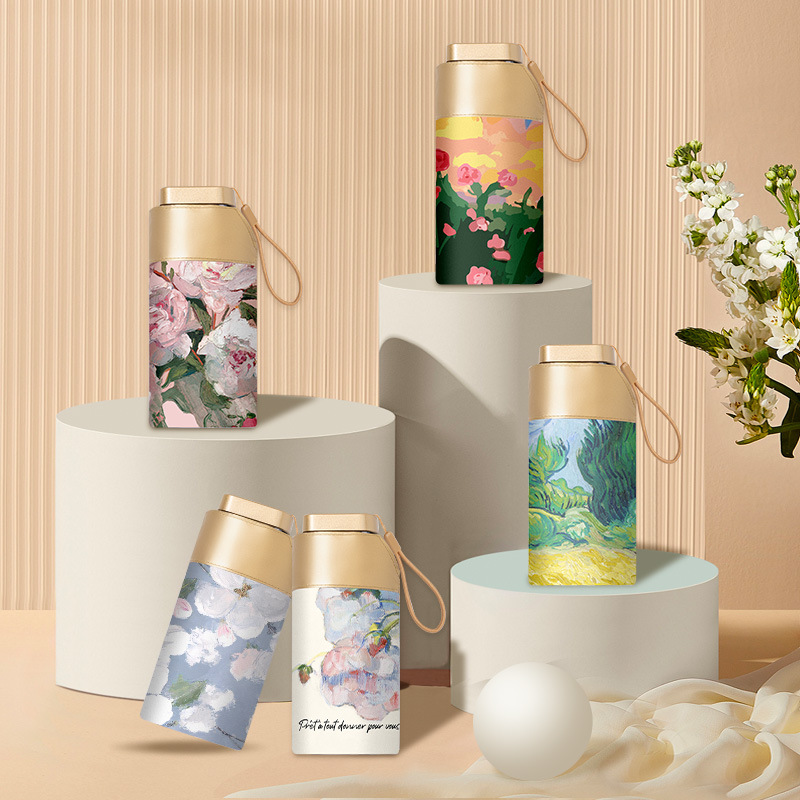 知伞遮阳伞晴雨伞折叠两用高级感扁六折迷你太阳伞女防晒防紫外线