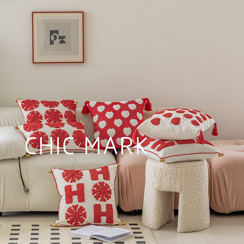 结婚喜字抱枕婚庆婚房布置装饰婚礼床上沙发圣诞节日新婚靠垫