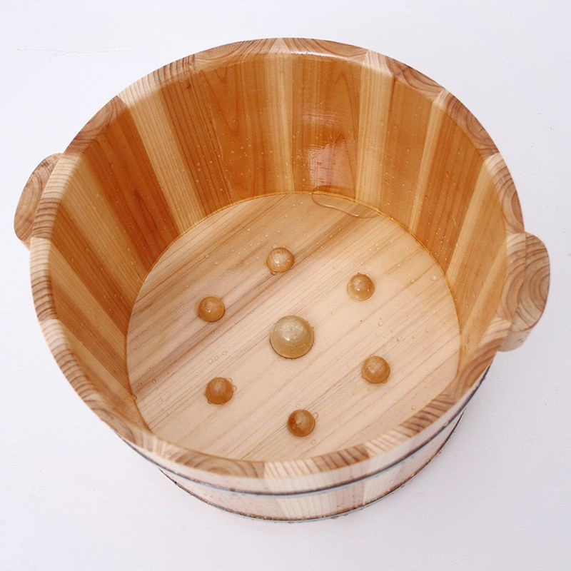 泡脚木桶家用香杉木高足浴桶木盆带盖足浴盆加厚洗脚桶带按摩