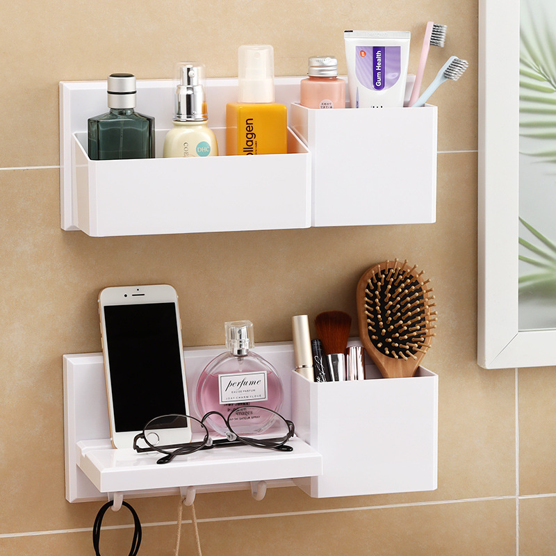 浴室置物架免打孔卫生间吸盘置物架洗手间厕所洗漱台收纳架壁挂