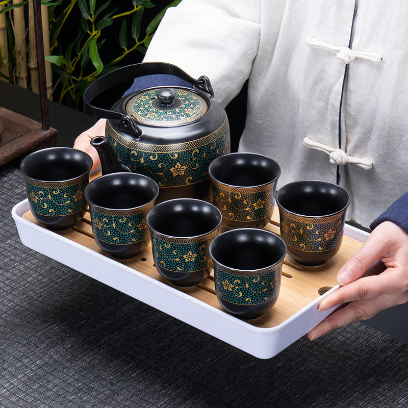 提梁壶陶瓷大容量茶具套装单壶凉水壶大号中式壶泡茶壶家用紫砂壶