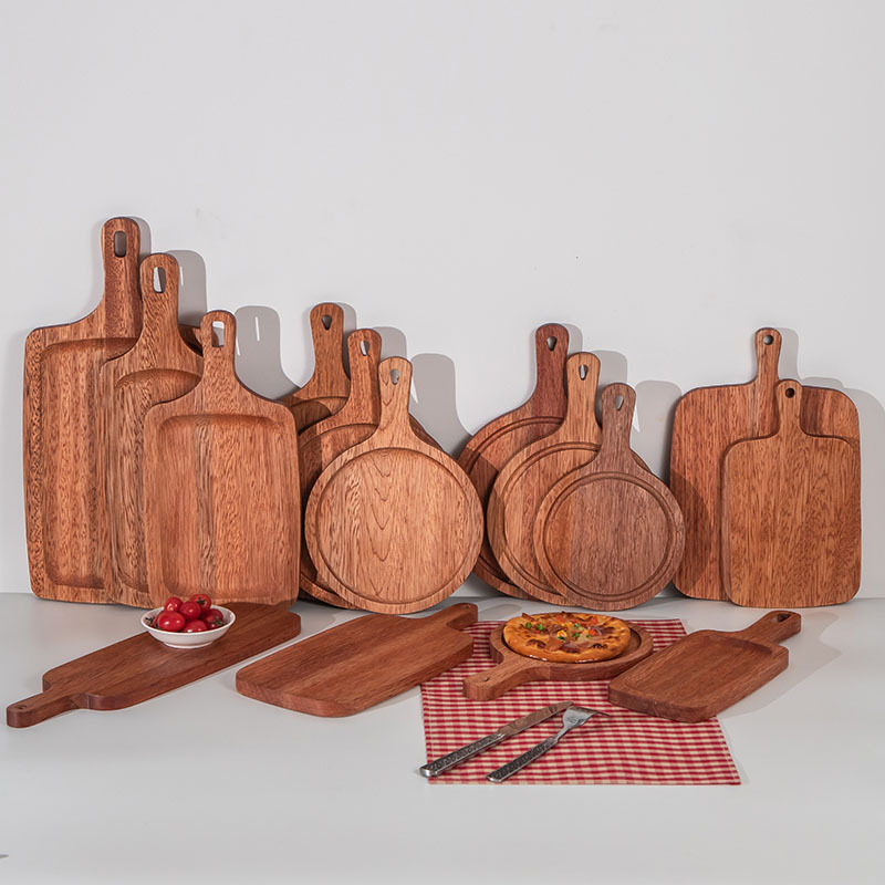 木质餐盘披萨面包板西餐木托盘方形牛排牛扒木板餐盘蛋糕熟食木盘
