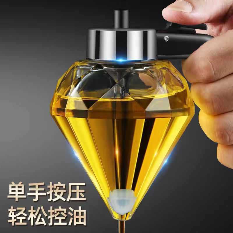 新款高端钻石玻璃时尚家用防漏简单按压方便快捷油壶看得见的色彩