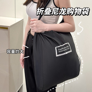单肩包收纳袋买菜折叠伸缩迷你超市购物袋小旋转循环使用圆盘手提