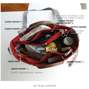 韩时尚 Ba国多包提斜包收包纳Pg 轻便隔层单肩可手旅行挎纳收袋ick