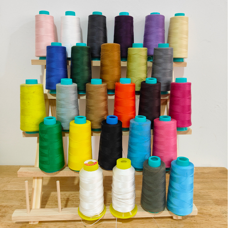 跨境实木线轴架线团架居家布艺收纳架缝纫配件线圈架子30轴28轴