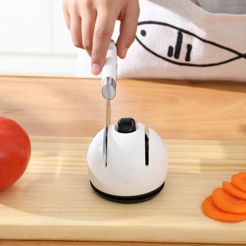 新款快速磨刀家用厨房磨刀石家用可收纳圆形可爱吸盘磨刀代发