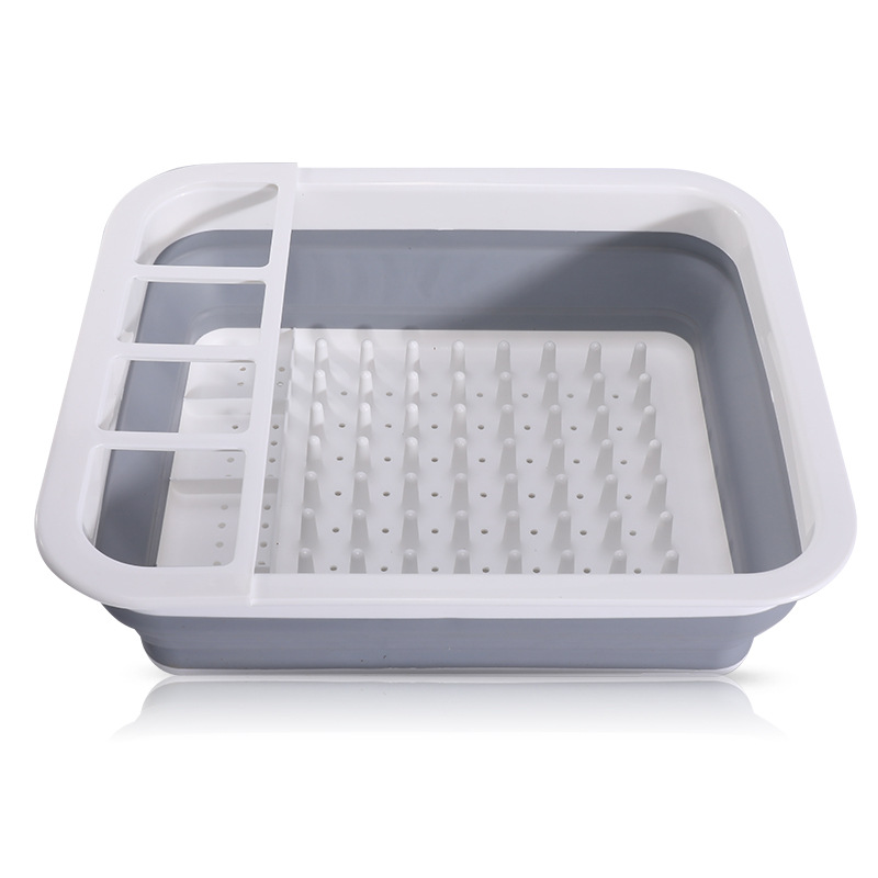 厨房家居日用折叠塑料沥水篮收纳碗碟架餐具沥水架碗盘折叠沥水架