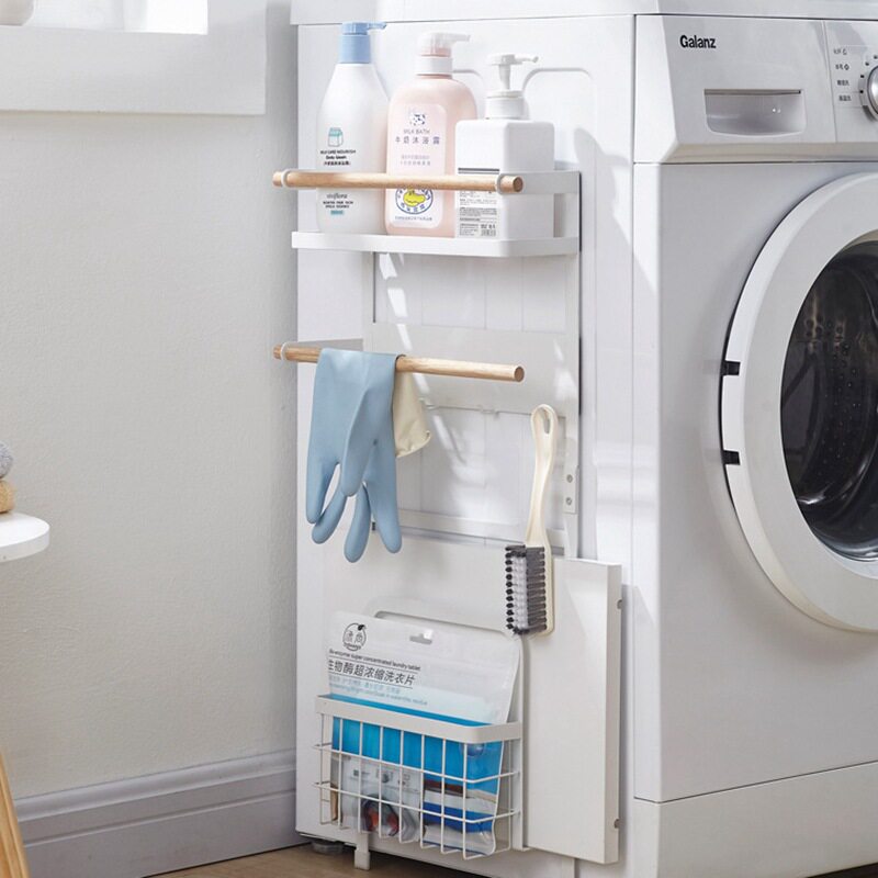 创意洗衣机置物架侧边磁吸挂架冰箱调料罐杂物卫生间阳台收纳架