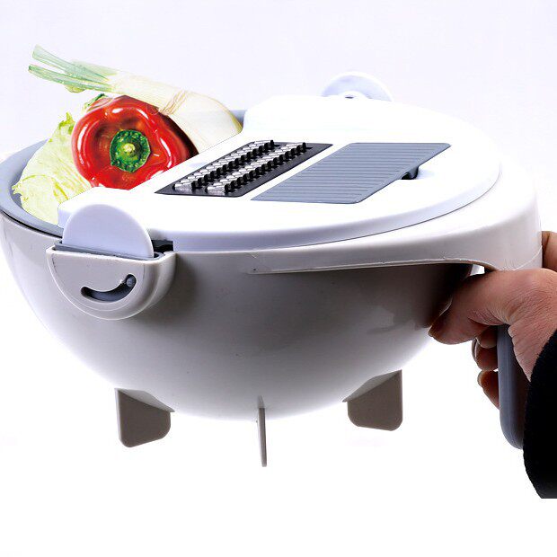 沥水篮切菜器工厂直销五刀片护手器打皮刀外贸产品多功能切菜机