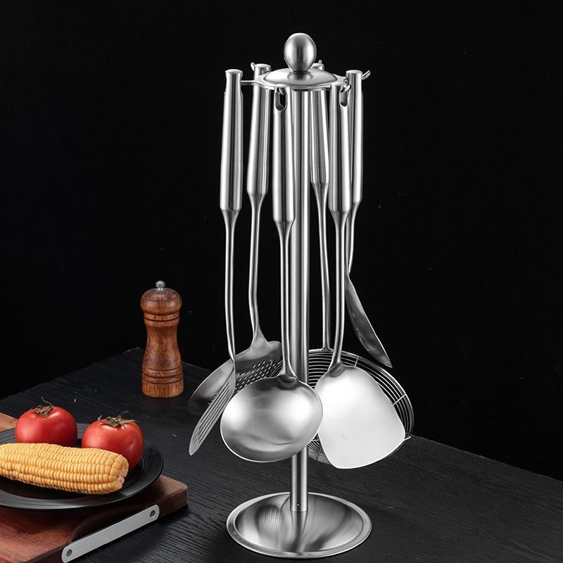 加厚304不锈钢锅铲防烫手柄家用厨具炒菜铲子汤勺炒勺组合套装