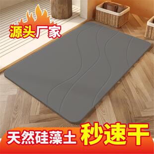 吸水地垫浴室防滑垫进门垫脚垫轻奢风格门口卫生间泥硅藻硅藻土硬