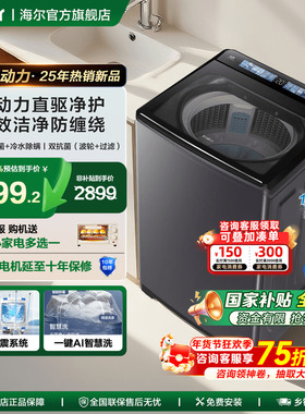 【双动力防缠绕】海尔波轮洗衣机10公斤家用全自动直驱变频BZ67A3