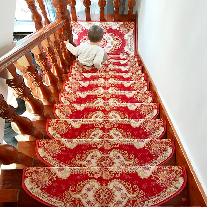 楼梯踏步垫免胶自粘m家用简约现代实木复式楼梯地毯防滑楼梯垫定