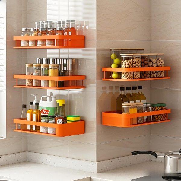 厨房置物架实木碗筷摆放架多功能免打孔壁挂式调味料瓶罐收纳架子,厨房/烹饪用具,厨房墙壁置物架/厨房墙壁挂架,淘宝优惠券,粉丝福利购,淘宝优惠卷