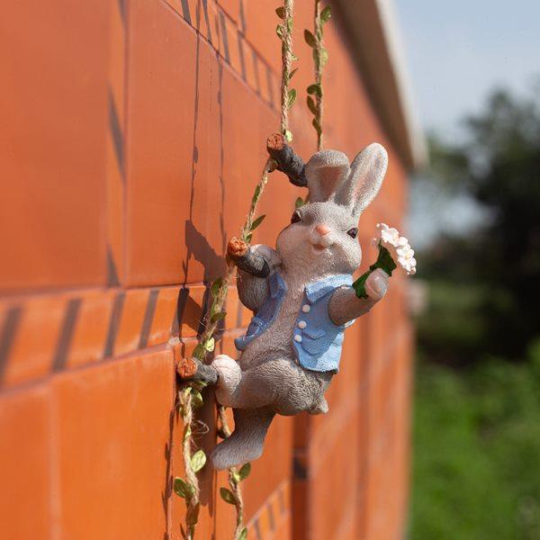 创意兔子爬梯挂件 户外花园庭院露天阳台管道挂饰幼儿园装饰摆件,家居饰品,户外/庭院摆件,淘宝优惠券,粉丝福利购,淘宝优惠卷