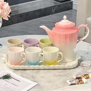 家用高档客厅杯子新 居搬家结婚礼物茶壶具水乔迁礼盒水杯茶具套装