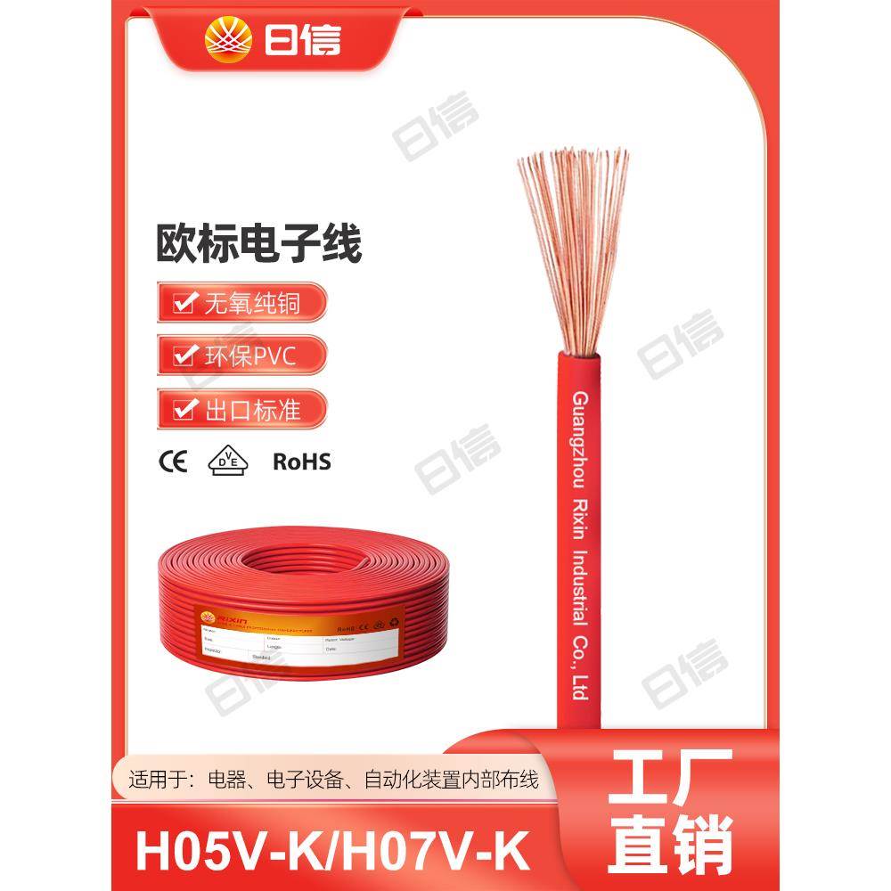 Ce Vde认证欧洲标准数字线H05V-K0.5/0.75/1 H07V-K1.5/2.5/4/6平