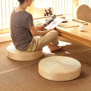 草凳打坐专用坐垫神器禅修垫子小凳子蒲团草编矮凳跪拜家用藤编圆