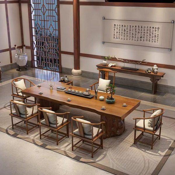 现简约家具实木功夫泡茶桌椅子客厅会客大板茶台公室茶桌椅组,商业/办公家具,茶台/茶桌,淘宝优惠券,粉丝福利购,淘宝优惠卷