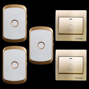 无线门铃 交流遥控门铃 86型面板 大板 2拖5 拖6 拖8免电线呼叫器