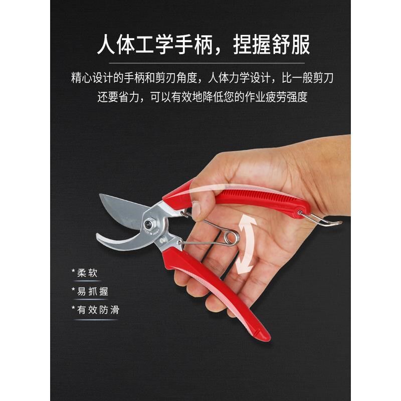 爱丽斯剪刀修枝剪家用120DX修花进口果树粗枝剪省力园艺剪枝剪刀