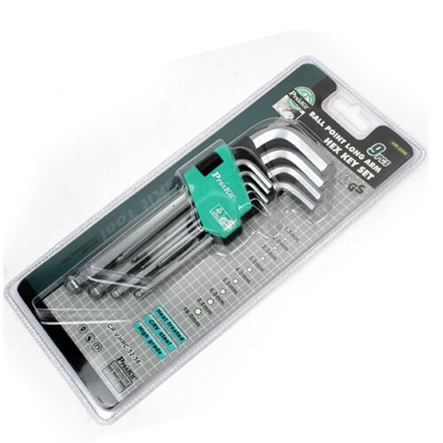 台湾宝工原装正品 HW-229BL 加长型球头内六角扳手组(9支组)