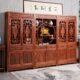 全实木书房组合书柜文件柜中式 储物柜雕花办公室书原木书柜书橱柜