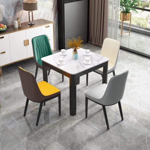 岩板餐桌椅组合2人家用 小户型餐桌简约现代正方形洽谈商务接待桌,住宅家具,岩板餐桌,淘宝优惠券,粉丝福利购,淘宝优惠卷
