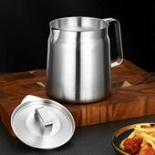 储4家用大容量厨房30滤不锈钢隔油壶滤油渣分离油壶带盖油杯油罐