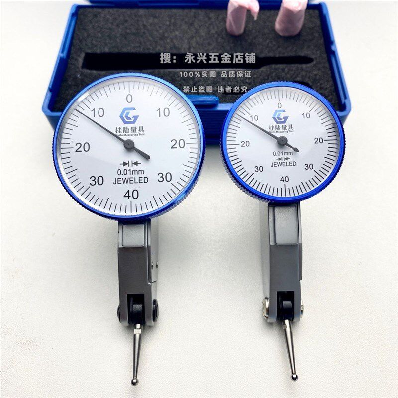 桂林桂陆 0-0.8mm杠杆百分表大表盘表头指示表小校表高精度工业级
