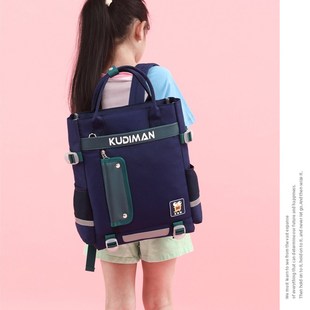 小学生补习手提袋儿童补课包双肩拎书袋中学生英伦风美术包收纳袋