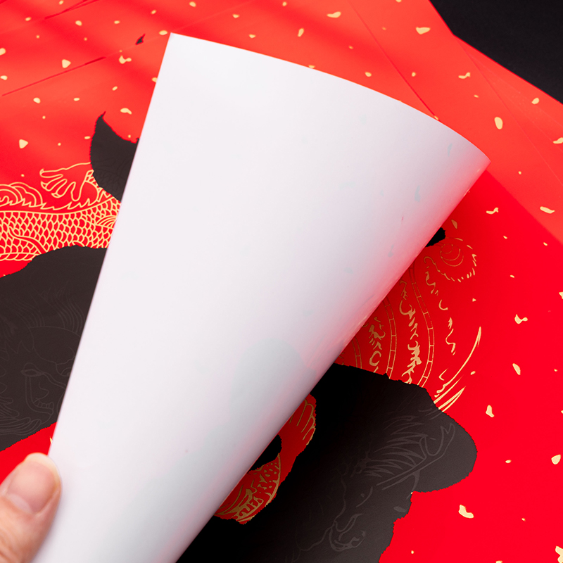 2023年福字门贴兔年新年贴纸红纸大张春节对联专用斗方春联纸加厚