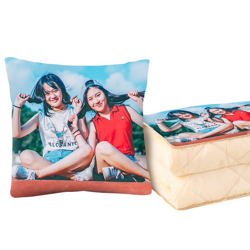 定制抱枕被子两用照片真人双面diy抱枕定做照片图抱枕来定制logo