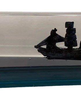 泰坦尼克号黑珍珠游轮流体漂流瓶邮轮永不翻船漂流瓶桌面小摆件