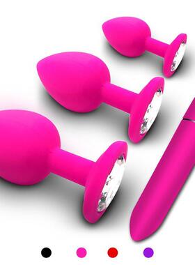 Soft Silicone Anal Plug Dildo Bullet Vibrator Sex Toys for W