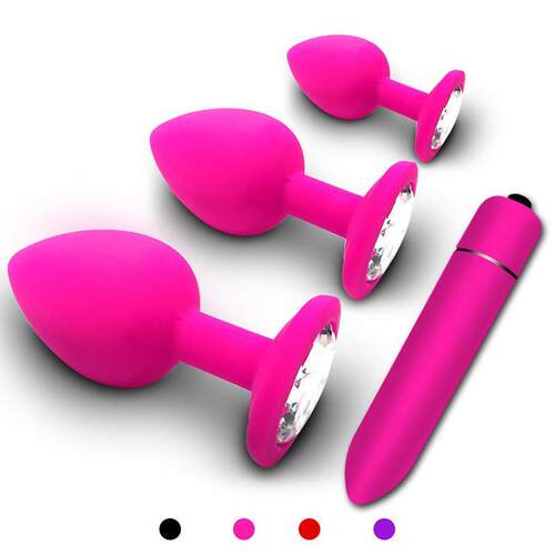 Soft Silicone Anal Plug Dildo Bullet Vibrator Sex Toys for W