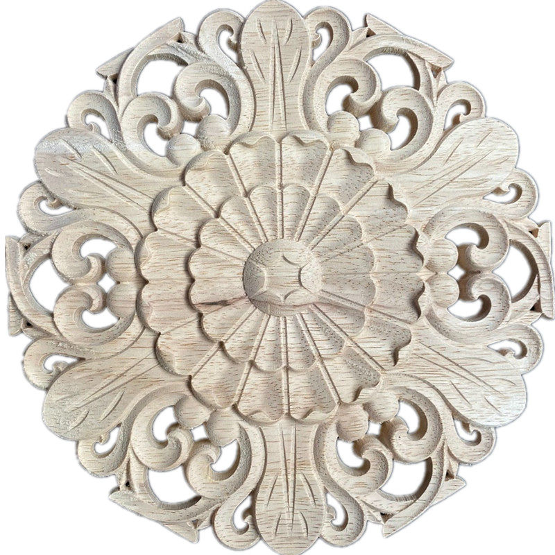 东阳木雕角花圆花门花实木贴花中欧式花片背景墙装饰家居装修新款