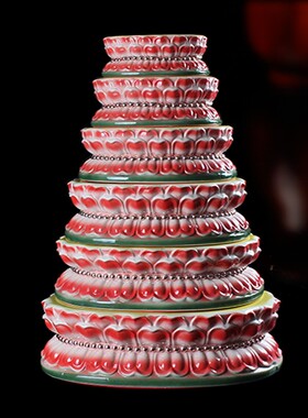 陶瓷佛像底座彩色浮雕莲花观音座垫高神像佛台佛座椭圆供奉摆件