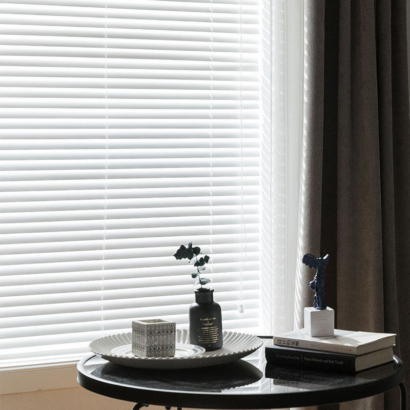 呈开2019新款定制纯实木百叶帘手拉升降遮光上升阳台书房卧室窗帘