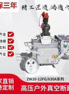 高压真空断路器ZW20-12G/630A手动隔离10KV户外柱上分界开关